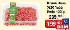EMİN KIYMA DANA %20 YAĞLI 400 G